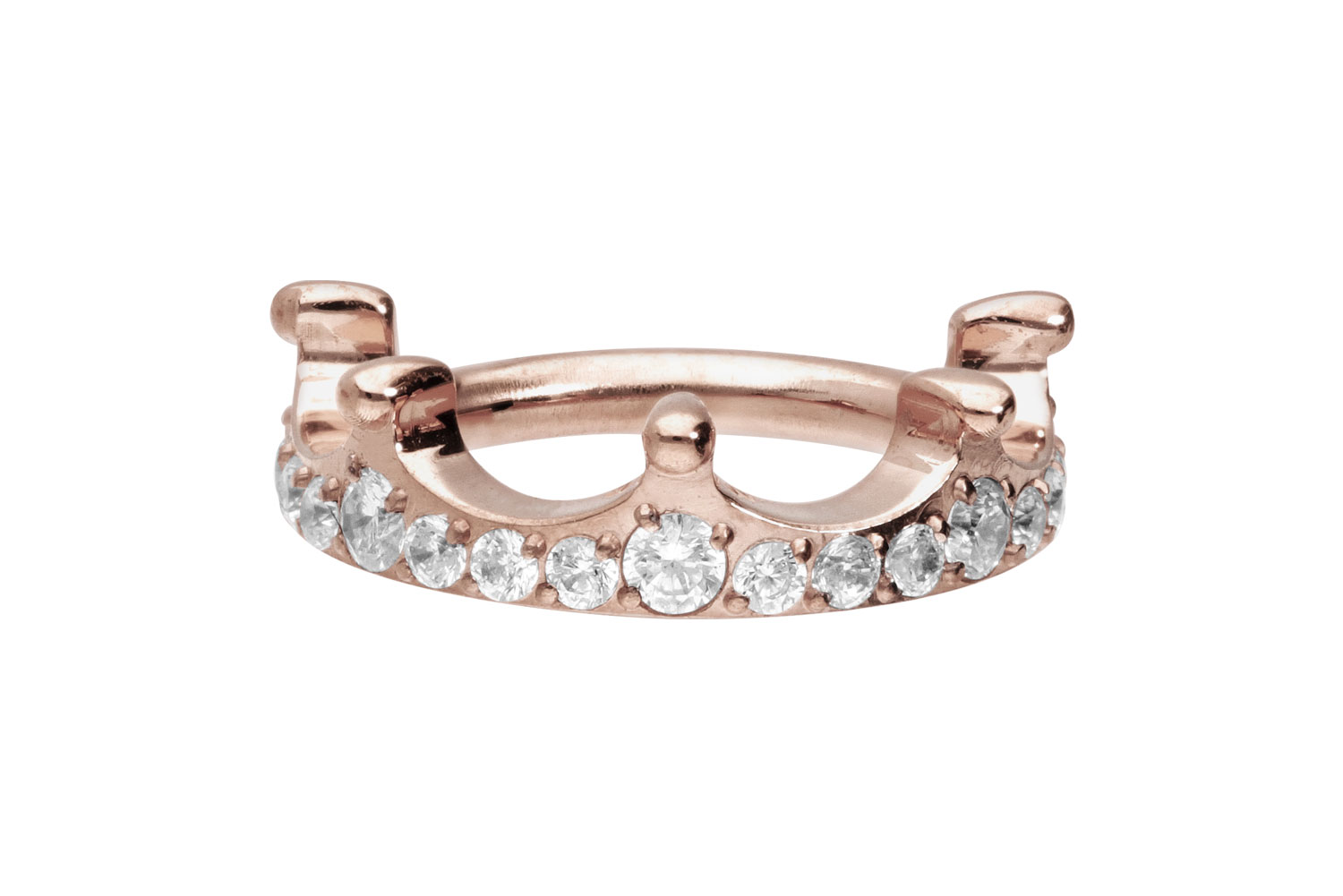 Titan Segmentring Clicker Piercing KRISTALLKRONE